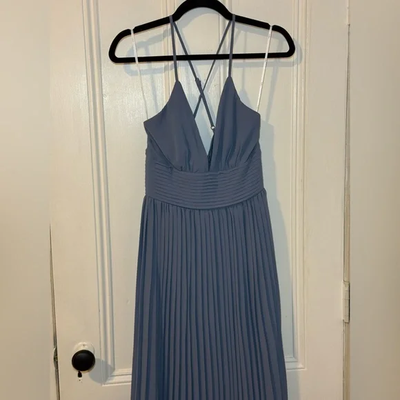 Lulus Depths of My Love Maxi Dress Size Small in Dusty Blue